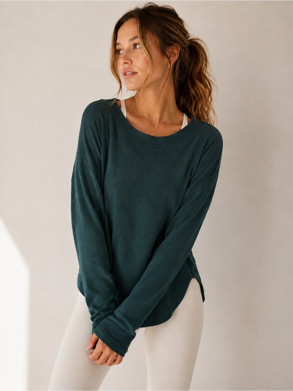 Athleta Presence Sweatshirt Cypress Heather